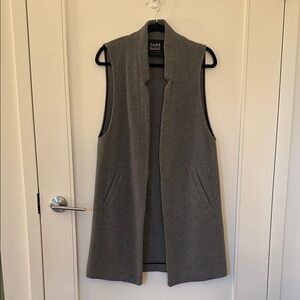 Zara Gray Structured Vest for Modern Layering
